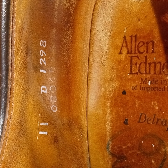 Allen Edmonds Delray Split-Toe Blucher Dress Shoes Size 11 Brown - Picture 5 of 5